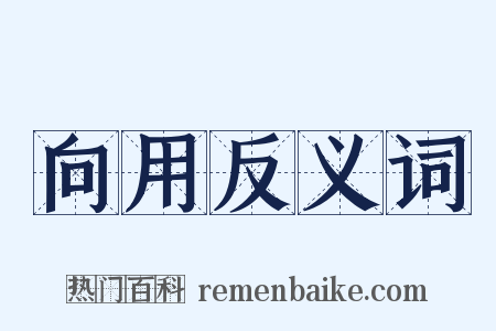 向用反义词是什么意思的图片